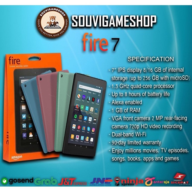 Cuci Gudang  All New Kindle Fire 7 8Gb With Alexa Original Amazon