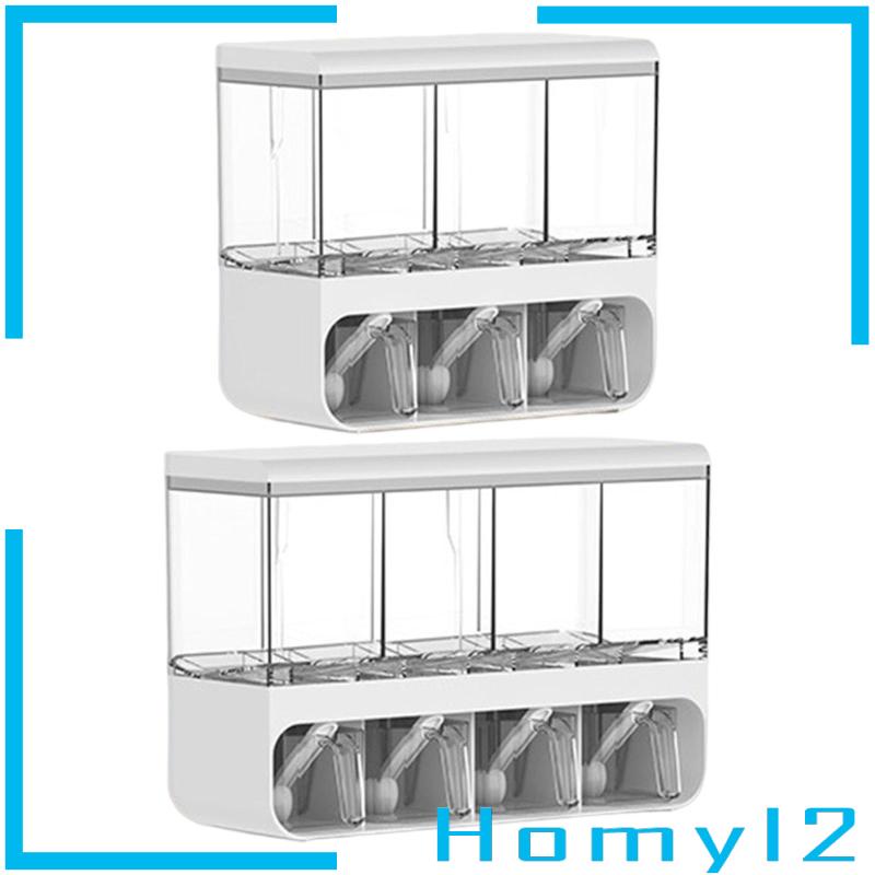 Kotak Bumbu HOMYL2 Model Tekan Warna Bening Untuk Dapur