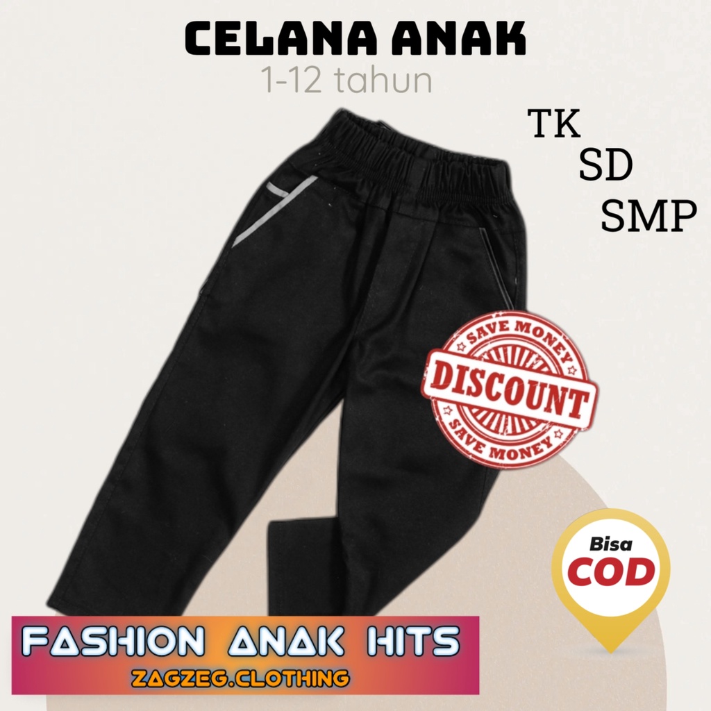 Celana Anak Laki Laki CHINO ANAK bisa COD 1-12 Tahun Celana Anak Panjang Polos Perempuan Hot Promo Bisa Ecer Grosir Celana Panjang Anak Chinos Pinggang Karet usia 1-10 tahun Zagzeg Clothing