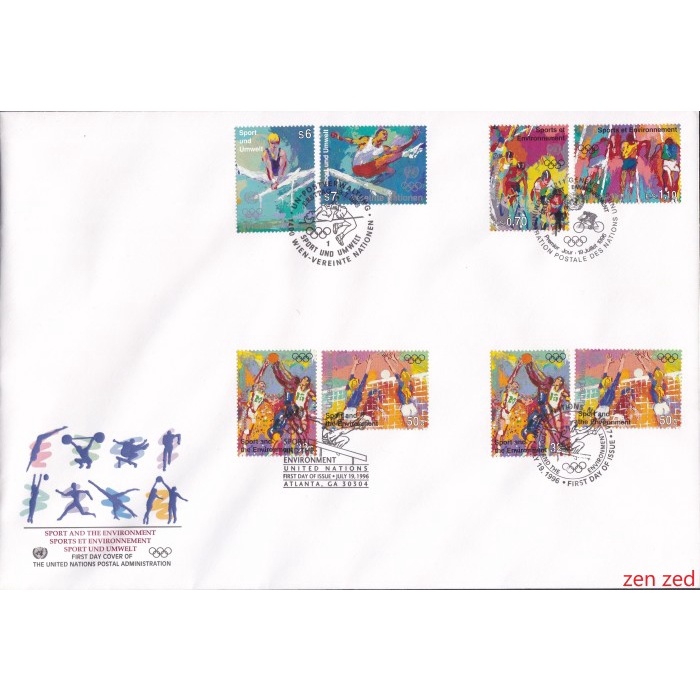 

A228 Perangko FDC UN 1996 The Modern Olympic Games 1 Pcs Unused
