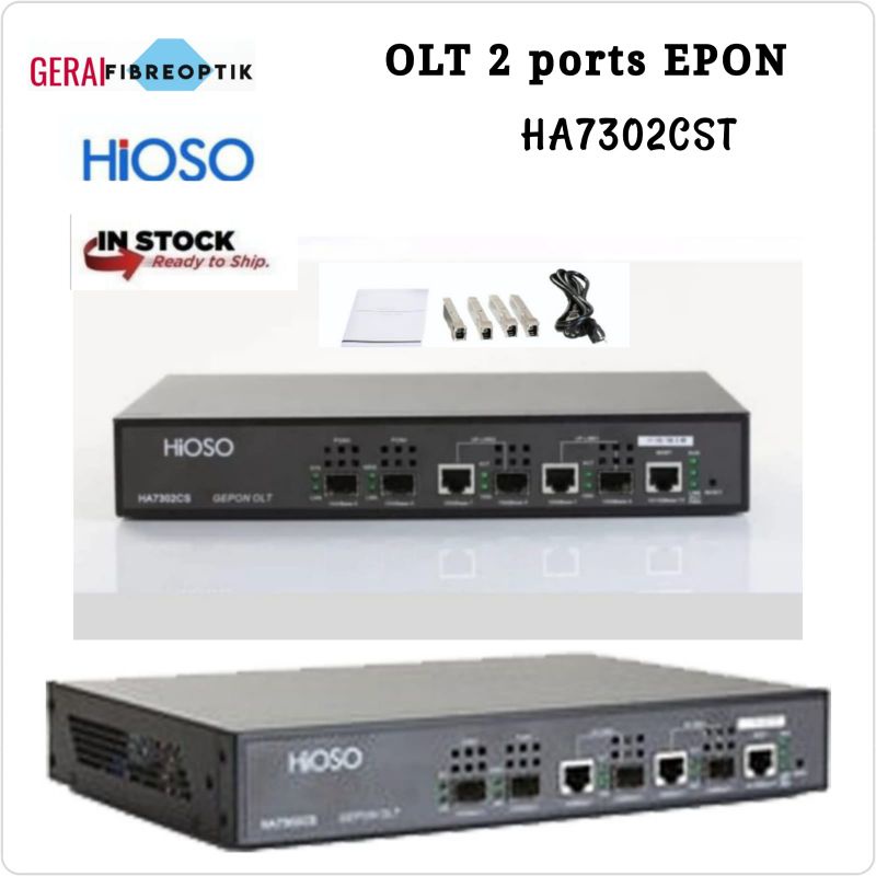 Hioso HA7302CST 2 PORT EPON OLT SFP PX20++7db FTTH ISP