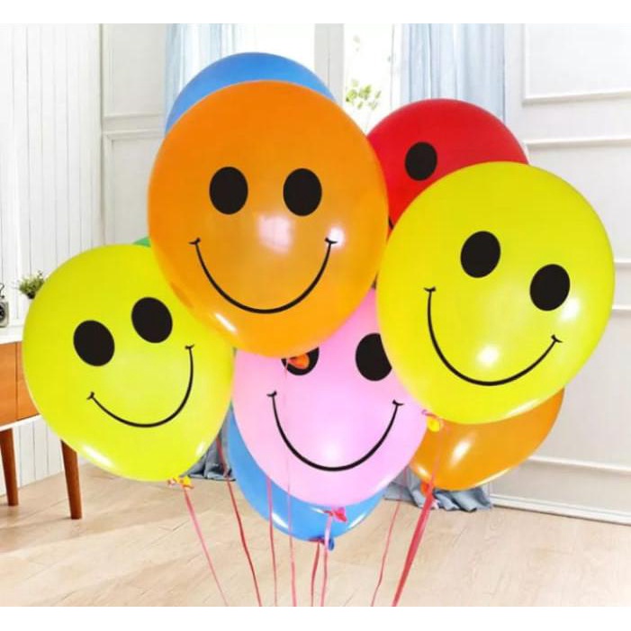 Balon karet motif SMILE &amp; VOLKADOT termurah per 1 PCS / Bisa COD