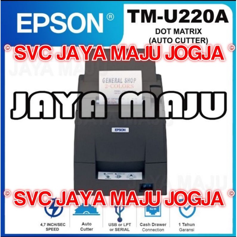Jual Epson Tm U220 A Auto Cutter Usb Parallel Lpt Serial Rs232 Printer Dot Matrix 3099