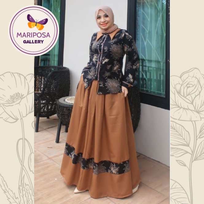 Setelan Rok Batik Remaja Terbaru Set Atasan Bawahan Wanita Setelan Deura Rok D292 MARIPOSA