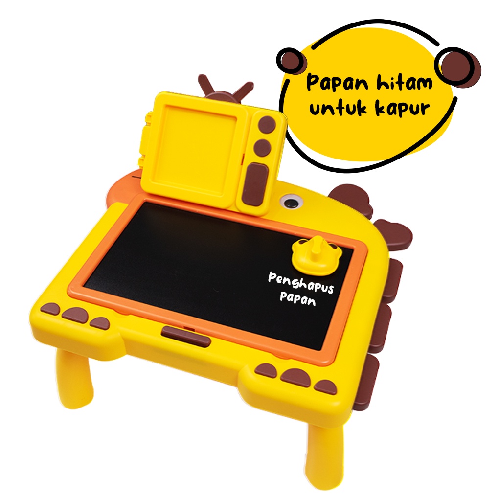 Mainan Edukasi Papan Tulis 2 In 1 Motif Kartun Ukuran Besar