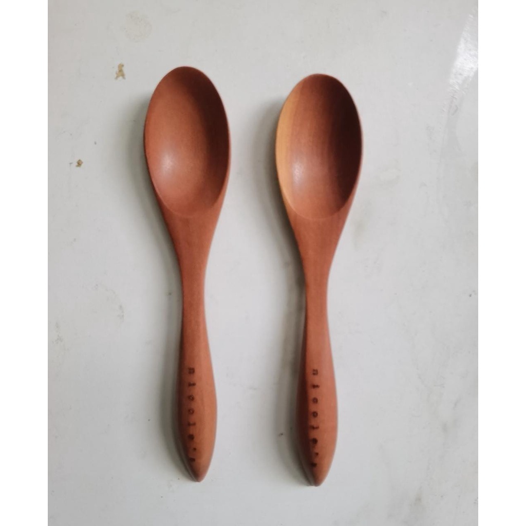 Nicole's Natural Spoon/Wooden spoon/Centong/Choopstik/Spatula/Sendok madu untuk Foto Produk Model Makanan