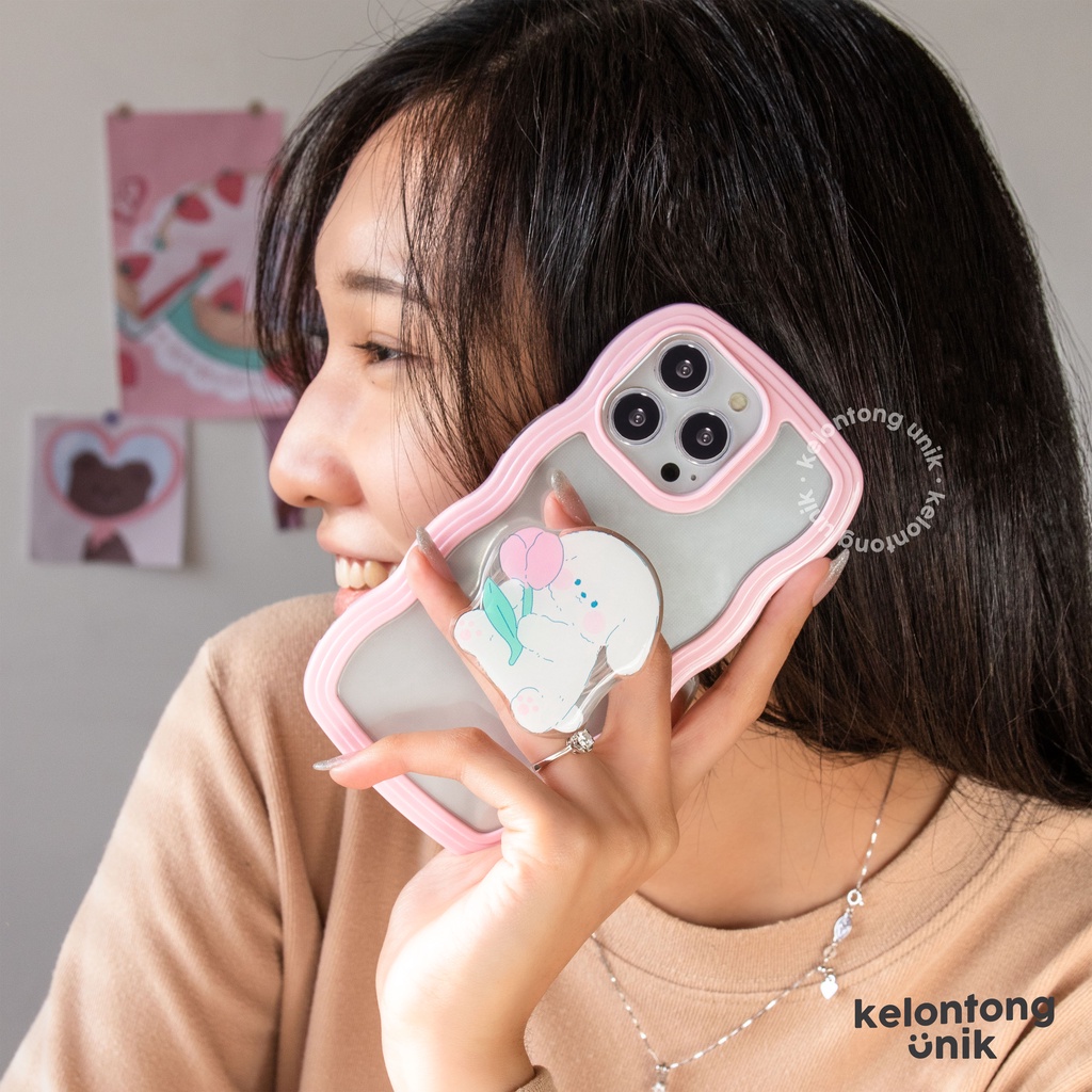 KOREAN - Griptok Resin Transparan/ Griptok Bening/ Phone Holder/ Phone Grip