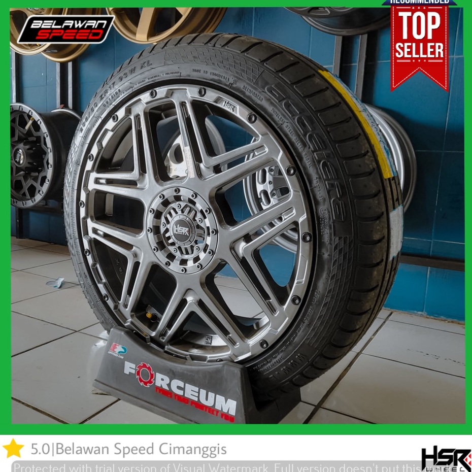 PAKETAN VELG HSR RING 17+BAN MOBIL HONDA JAZZ MOBILIO GRAND LIVINA R17 HSR KONGA