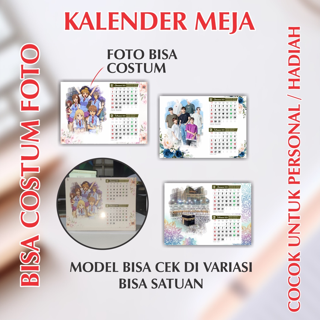 

KALENDER MEJA 2023 ( BISA COSTUM FOTO UKURAN A5 )