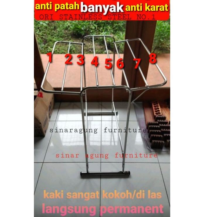 Diskon Istimewa JEMURAN HANDUK STAINLESS SUPER KOKOH ANTI PATAH NO.1