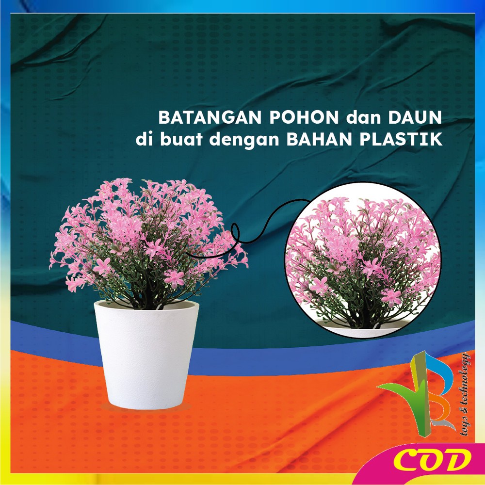 RB-C617 C621 Hiasan Bunga Plastik Artifisial Bunga Camelia Pajangan Dekorasi Ruang Tamu / Ornamen Pot Cemara Kecil Tanaman Hias