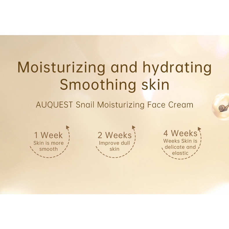 SADOER Snail Moisturizing Face Cream Whitening Acne Treatment Nicotinamide Hyaluronic Acid Face Cream