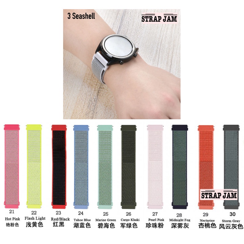 Tali Jam Kompatibel Kieslect Lora Lady 20mm - Strap Sport Loop Velcro Krekan