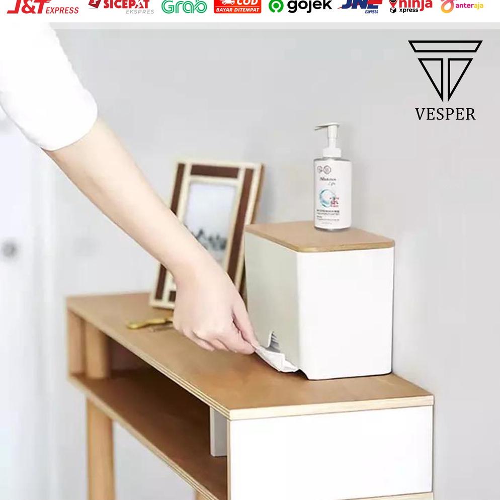 (J-Z5Z(❤) mask storage box container bamboo lid ( BISA CUSTOM LOGO / NAMA ) / tempat kotak box penyi
