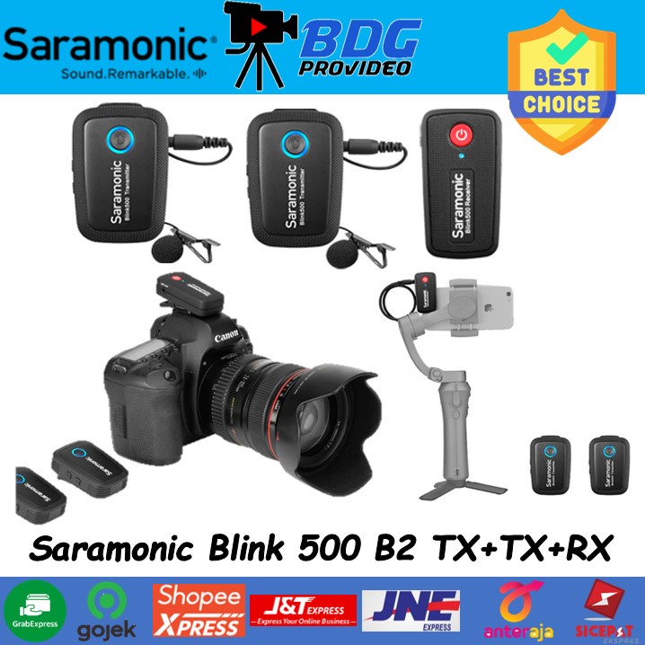 Saramonic Blink 500 B2 TX+TX+RX Wireless Lavalier Microphone Black