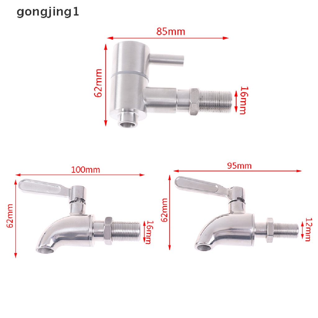 Ggg Tong Anggur Keran Air Gentong Keran Air 304kran Stainless Steel Dispenser Minuman Bir ID