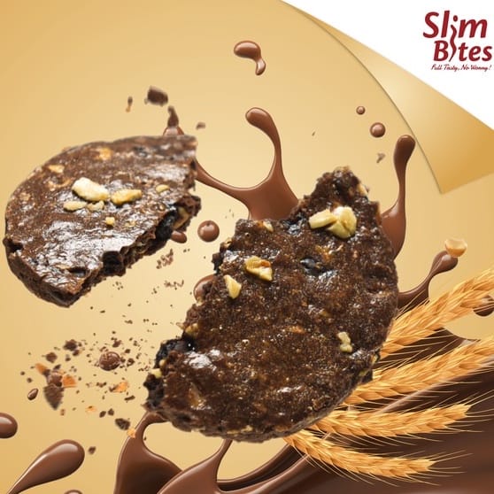 Ina Cookies Snack Slim Bites Coconut Cheese &amp; Oat Choco Almond Kue Cemilan Sehat Tinggi Serat Rendah Kalori Instan Cocok Untuk Program Diet