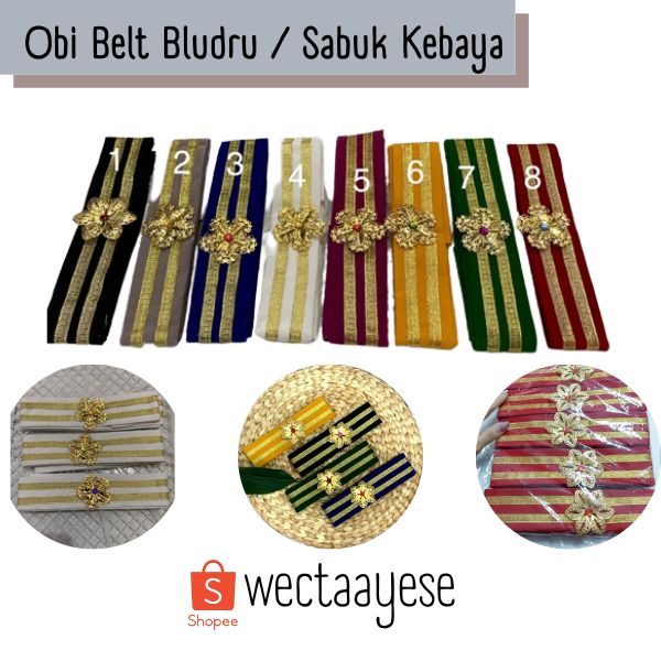 [FREE BROS] Ikat Pinggang OBI BLUDRU Kebaya / Obi Kebaya Bali / Ikat Pinggang Kebaya Bludru Termurah