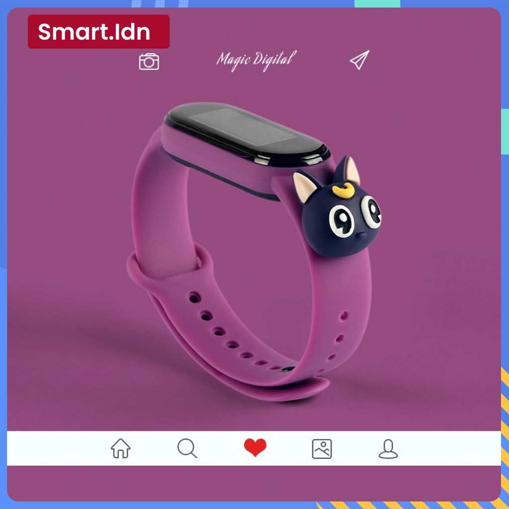 Xiaomi Mi Band Mi 3 Mi 5 Boneka Kartun Besar 3D LUCU Tali Smartwatch Strap Jam