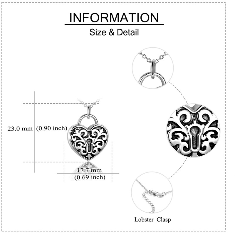 Abu Manusia Sterling Sliver Kerawang Lock Guci Kalung Untuk Abu Kenang Kenangan Kremasi Memorial Hadiah Perhiasan