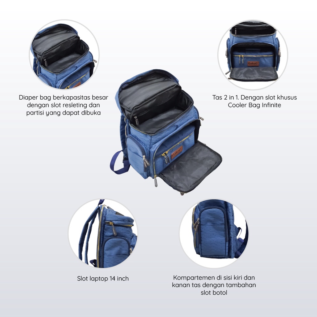 GABAG THERMAL BAG TROY EXECUTIVE - BACKPACK SERIES (FREE 1 ICE GEL)