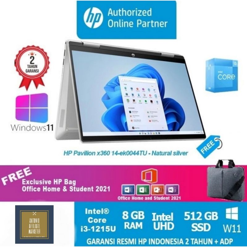 HP Pavilion X360 I3 Gen 12 8GB RAM 512GB SSD FHD IPS