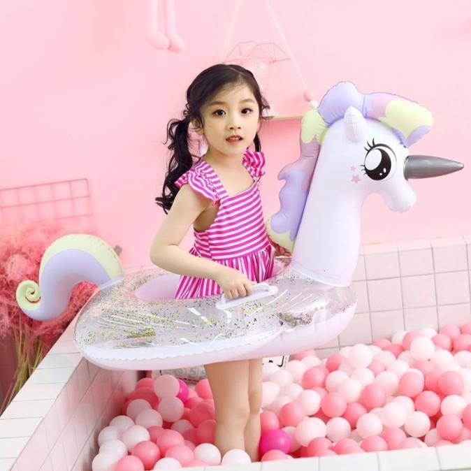 PELAMPUNG UNICORN ban renang duduk glitter anak kids swim safety