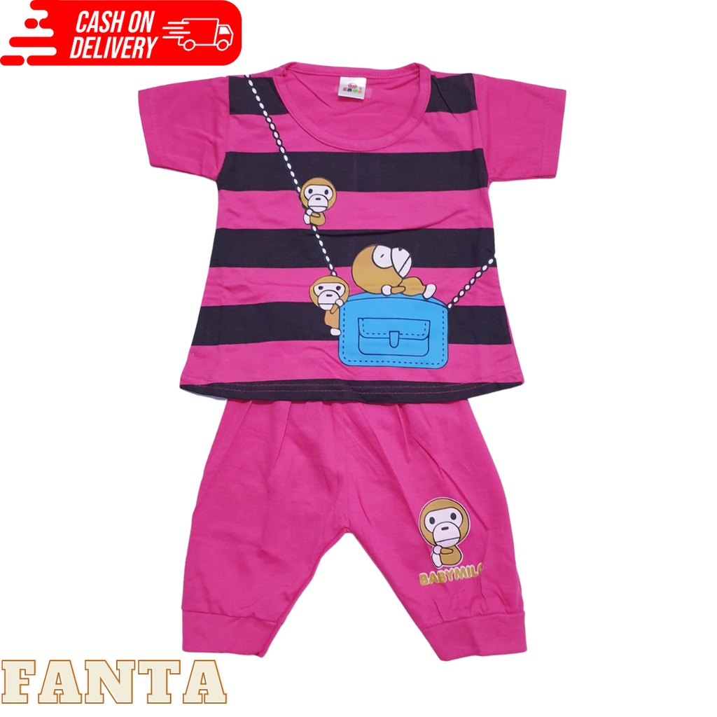 setelan joger anak perempuan usia 0-12 bulan hello kitty