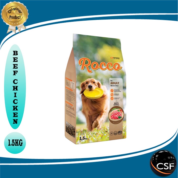 Makanan anjing kering Rocco Dog Food 1,5 Kg All Variant