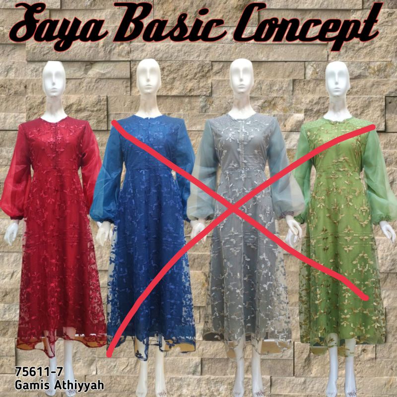 GAMIS ATHIYYAH [ 75611-7] SAYA BASIC {MAROON}