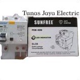 Anti Kontak ELCB 40A FEB 40N dilengkapi Led Indikator SUNFREE (SNI)