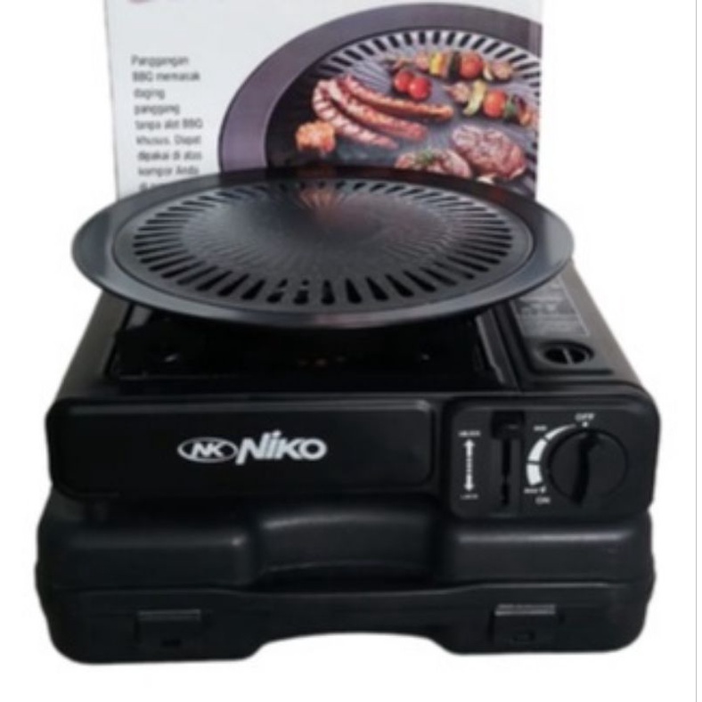 Bulgogi Pan 32CM , Alat Panggang  ,ULTRA GRILL  BBQ  + Kompor Portable  Progas , Niko OMICKO3