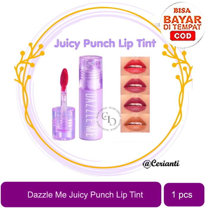 DAZZLE ME Juicy Punch! Lip Tint | Matte 7 Colors Super Stay Liptint Longlasting 12 jam Nourish Lip Stain_Cerianti