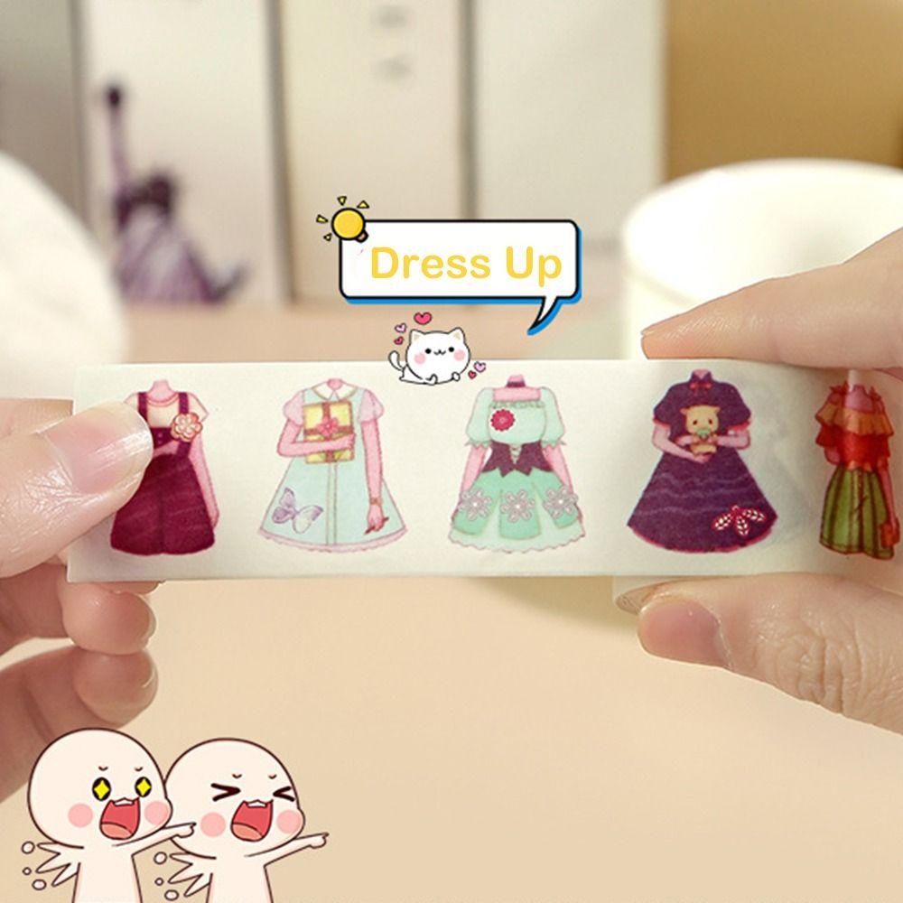 Mxbeauty Beauty Dress Up Tape Stiker Kartun 3roll Aesthetic Scrapbooking Akun Tangan Jurnal DIY Stiker Hias