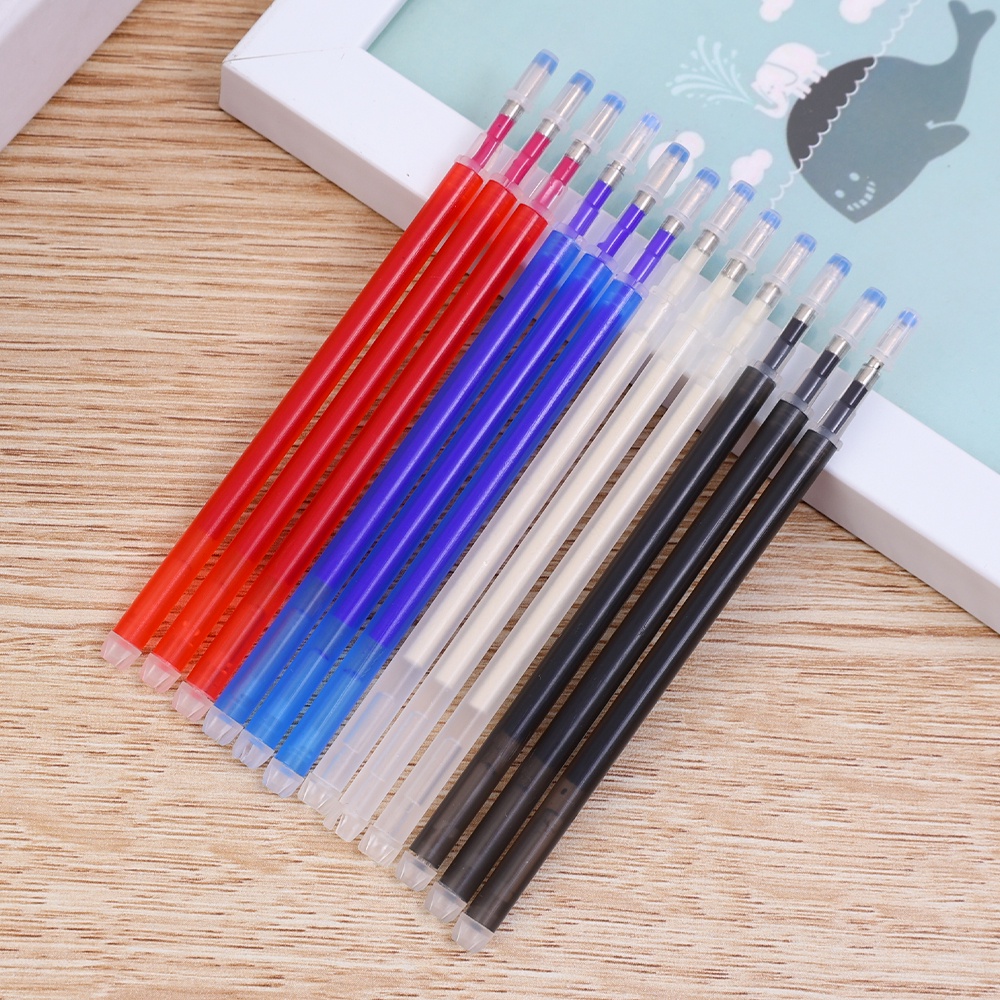 10pcs Refill Jahit Dengan Penghilang Suhu Tinggi/Wash Hot Erase Pen/Mark Marking Pen/Alat Jahit/Cocok Untuk Membuat Sepatu &amp; Pakaian &amp; Kerajinan Kulit &amp; Kreatif