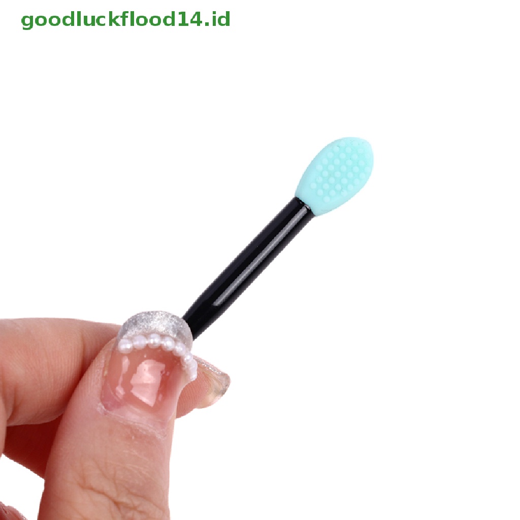 [GOOGFOUR] 1pc Mini Double-headed Silicone Lip Brush Wands Aplicator Alat Kecantikan [TOP]