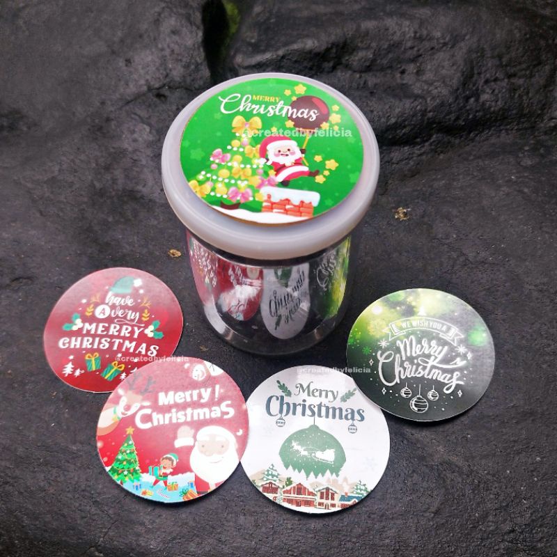 

Stiker Label Bulat Natal Isi 10pcs / Sticker Bulat Hampers Christmas / Segel Toples Kue Hamper Cookies / Kualitas Siap Pakai