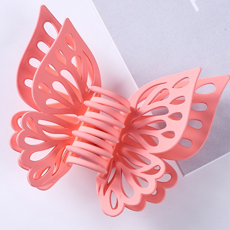 Wanita Ekstra Besar Klip Cakar Rambut Klip Berongga Kupu-Kupu Jepit Rambut Hair Clip Acrylic Mandi Jepit Untuk Gadis Hadiah Aksesoris Rambut