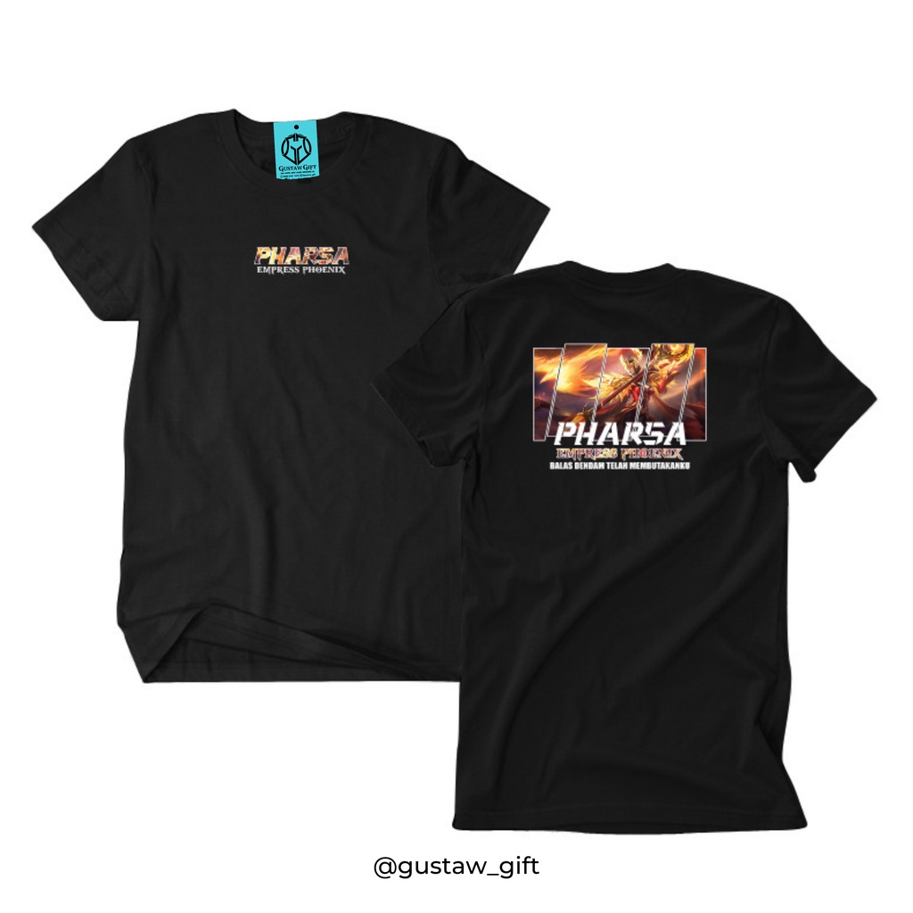 GG T-Shirt PHARSA skin Empress Phoenix Mobile Legends Kaos Custom Katun Slim-fitting