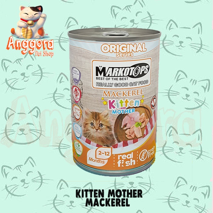 Markotops Kaleng 400gr Makanan Kucing Goat Milk 1DUS ( GRAB GOSEND )