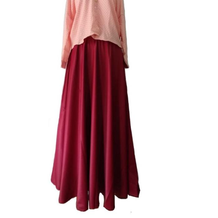 Rok satin velvet premium / Rok Muslim / Rok Panjang / Rok Pesta