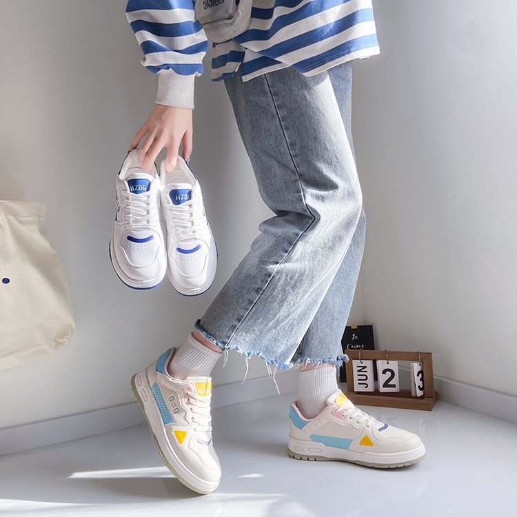 Sepatu Sneakers Wanita Tali Fashion Korea Shoes Casual Sepatu Cewek Kulit Sintetis Kanvas Free Box Satu7an SPT-19