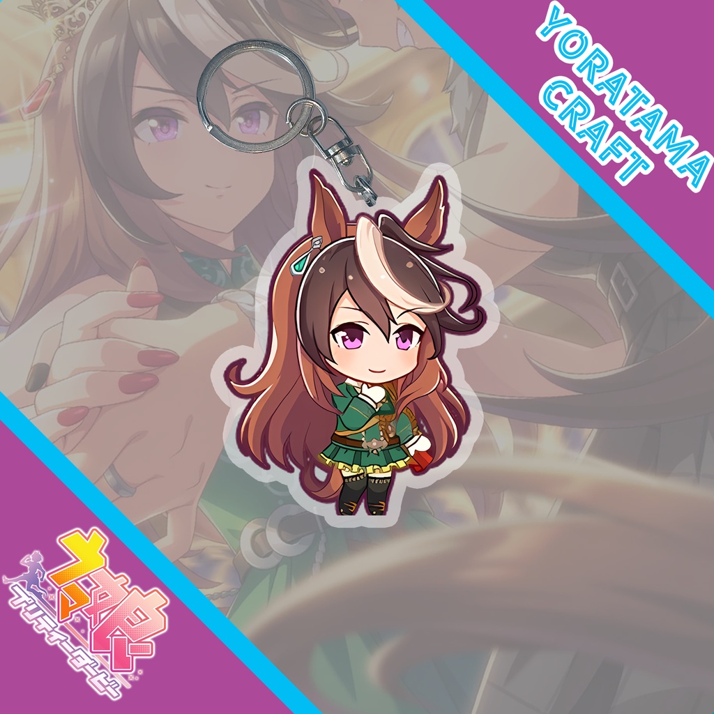 Gantungan Kunci Symboli Rudolf Uma Musume, Keychain Anime Lucu Murah