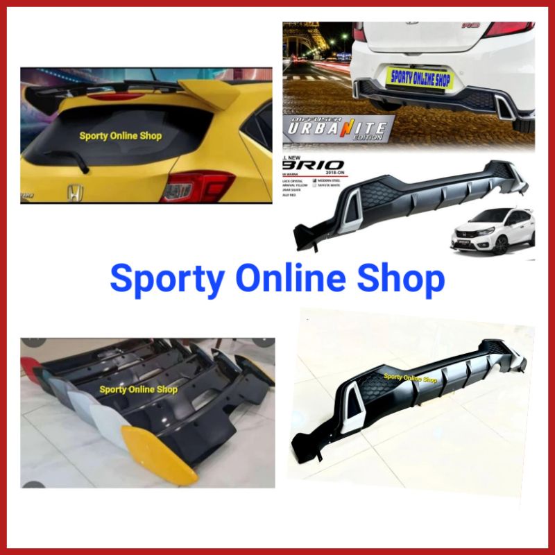 Paket Spoiler Diffuser New Brio Satya RS Model Urbanite