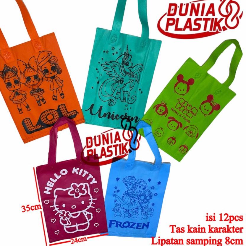 

Trend ✓ isi12pc TAS KAIN KARAKTER sablon acara party pesta ultah ulang tahun anak souvernir goodie bag kado spunbob gasset tas ramah lingkungan anak cowok cewek spidermen hellokiti unicorn frozen doraemon cars tayo lol tsumtsum