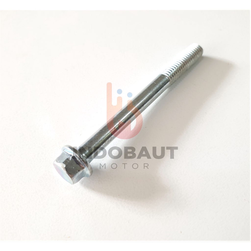 Baut Blok Mesin Flange Bolt 6x60 Kunci 8 Putih