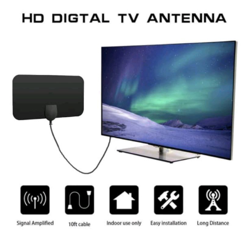 Antena TV DIGITAL indoor DVB-T2 25DB 4K high gain berkualitas