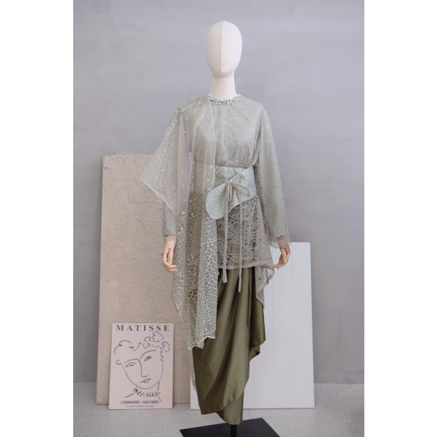 JALEELA - AUDREY TOP  (ATASAN ONLY) - (LONGSLEEVE INNER INCLUDED) (KEBAYA KONDANGAN / MODERN / LAMARAN / WISUDA)