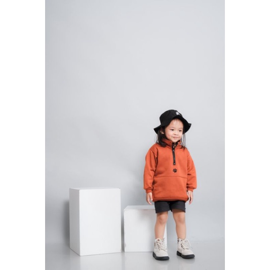 HALF ZIP SWEATER - Promo 10.10 jaket anak seleting terbaru murah berkualitas perempuan laki laki fleece unisex
