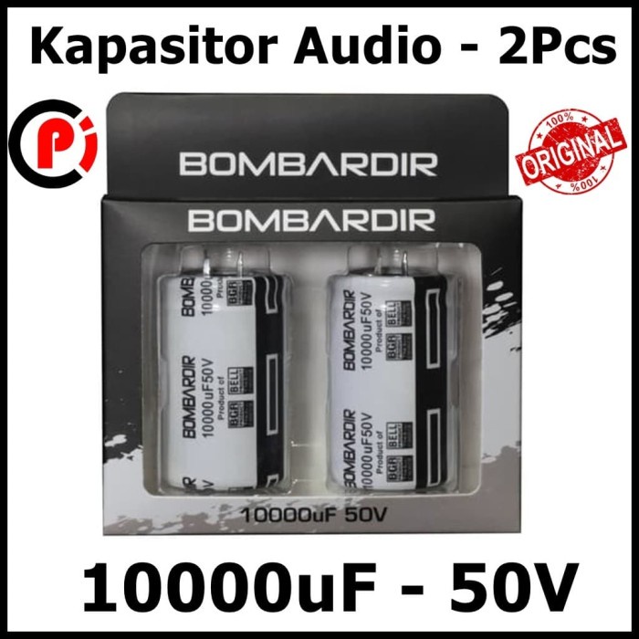 Original Bell Bombardir Kapasitor Elko Elco Audio 10000uF 50 Volt